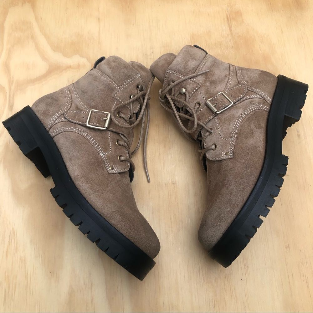 New All Saints Paulina Suede Boots Women’s Size 7 - Picture 2 of 11